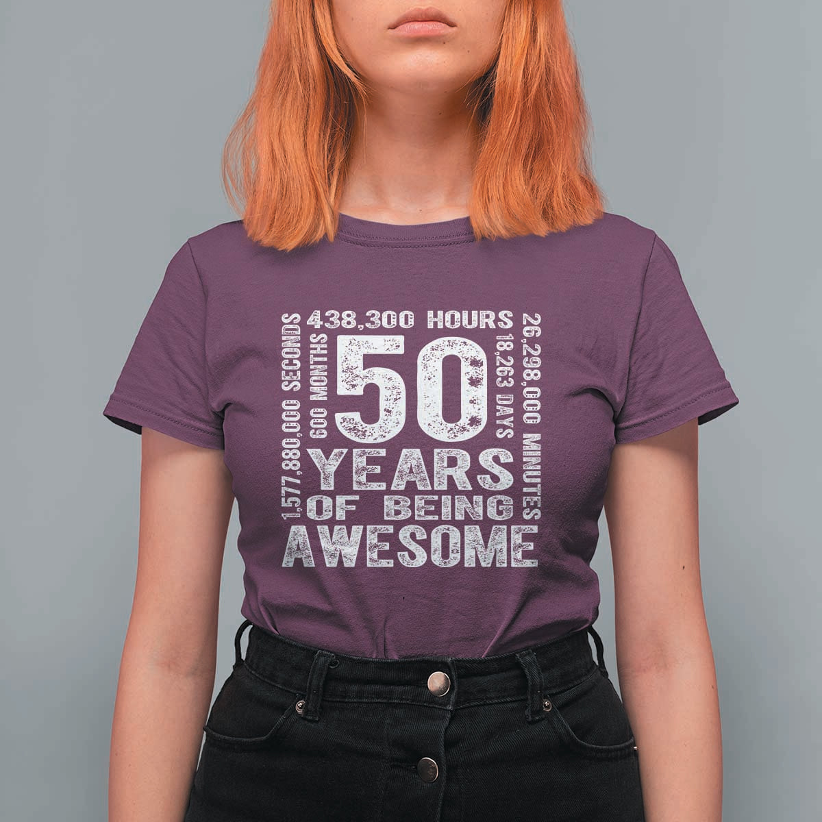 Funny 50th Birthday Gift T Shirt For Women 50 Years Of Being Awesome