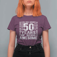 Funny 50th Birthday Gift T Shirt For Women 50 Years Of Being Awesome