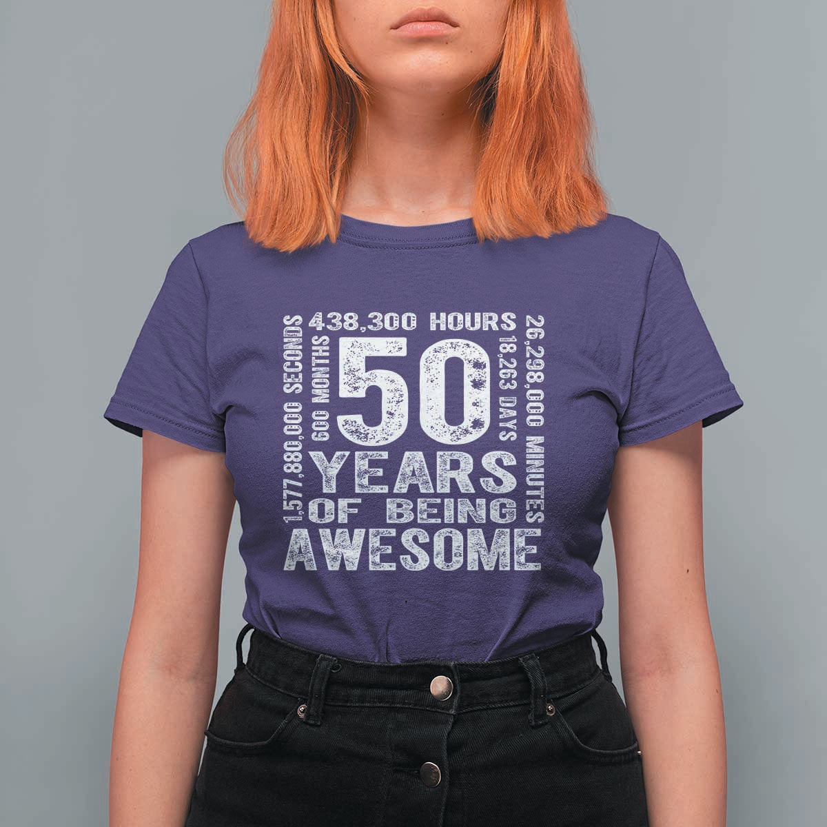 Funny 50th Birthday Gift T Shirt For Women 50 Years Of Being Awesome