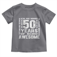 Funny 50th Birthday Gift Toddler T Shirt 50 Years Of Being Awesome