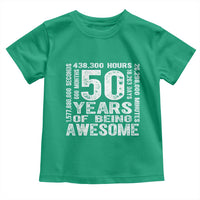 Funny 50th Birthday Gift Toddler T Shirt 50 Years Of Being Awesome