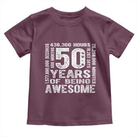 Funny 50th Birthday Gift Toddler T Shirt 50 Years Of Being Awesome