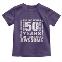 Funny 50th Birthday Gift Toddler T Shirt 50 Years Of Being Awesome