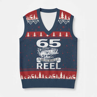 Still Keeping It Reel At 65 V-Neck Knit Sweater Vest Fisherman Birthday Gift