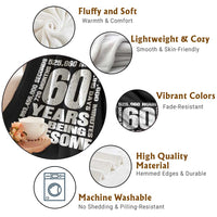 60th Milestone Birthday Gift Throw Blanket 60 Years Of Being Awesome