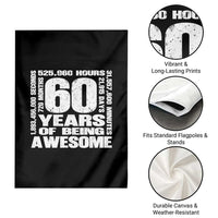 60th Milestone Birthday Gift Garden Flag 60 Years Of Being Awesome