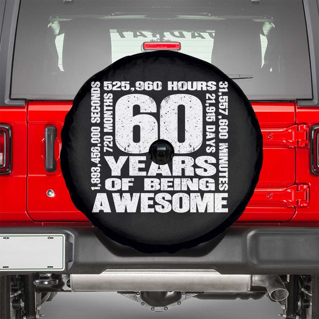 60th Milestone Birthday Gift Spare Tire Cover 60 Years Of Being Awesome