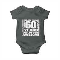 60th Milestone Birthday Gift Baby Onesie 60 Years Of Being Awesome