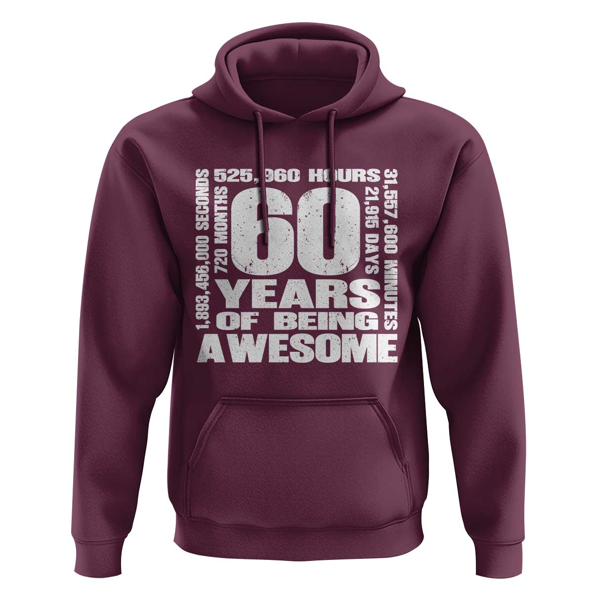 60th Milestone Birthday Gift Hoodie 60 Years Of Being Awesome