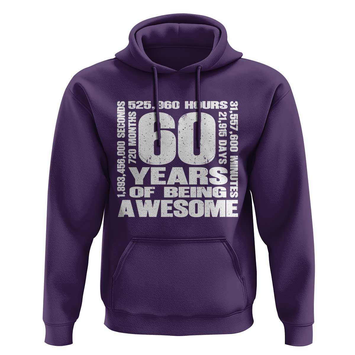 60th Milestone Birthday Gift Hoodie 60 Years Of Being Awesome
