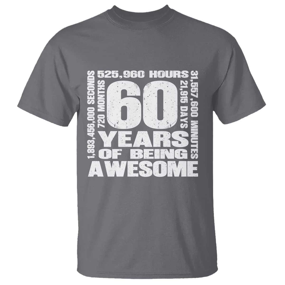 60th Milestone Birthday Gift T Shirt 60 Years Of Being Awesome