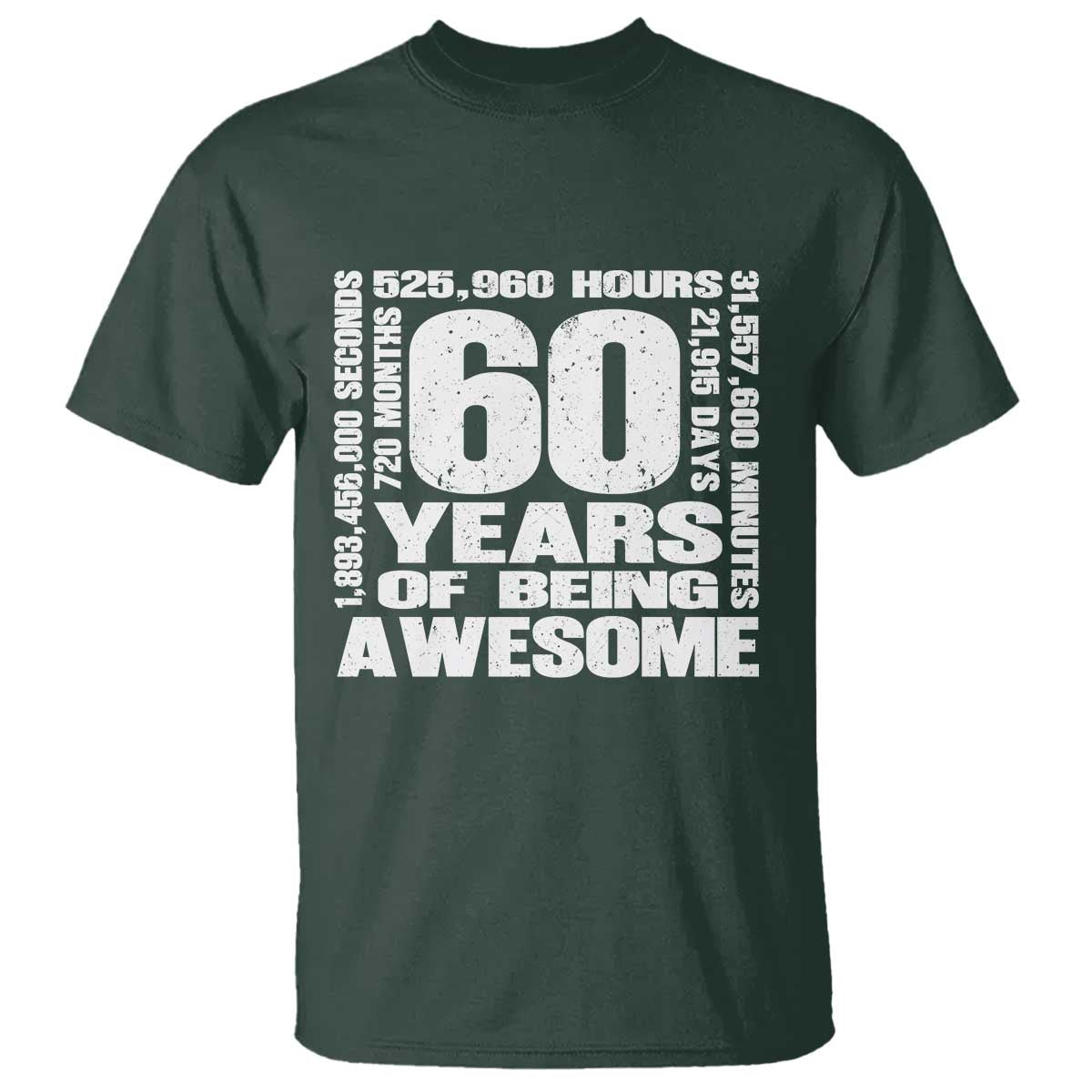 60th Milestone Birthday Gift T Shirt 60 Years Of Being Awesome