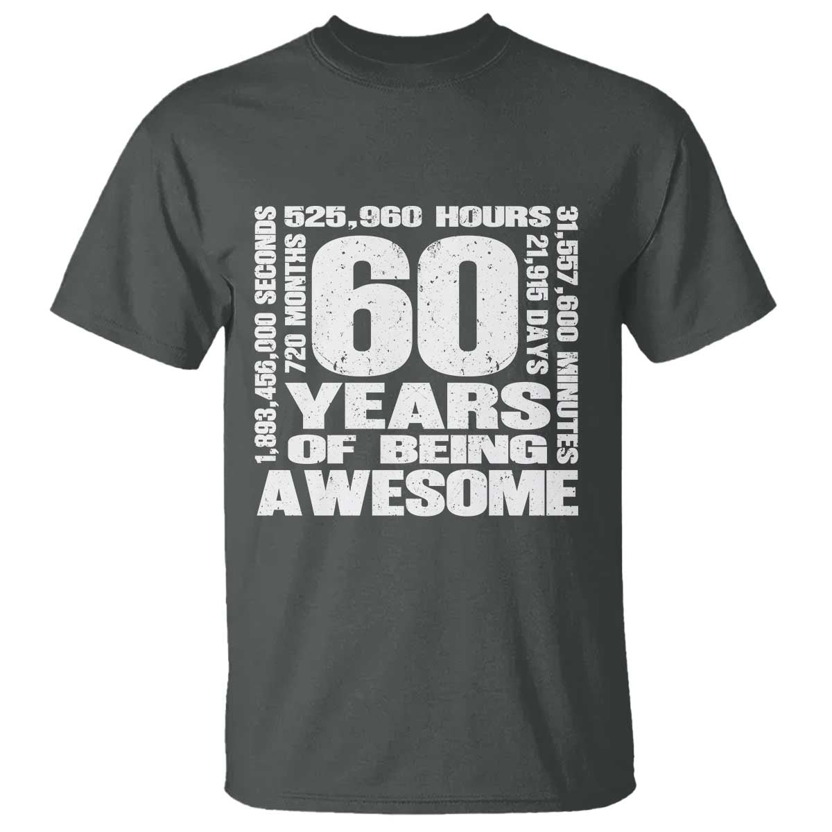 60th Milestone Birthday Gift T Shirt 60 Years Of Being Awesome