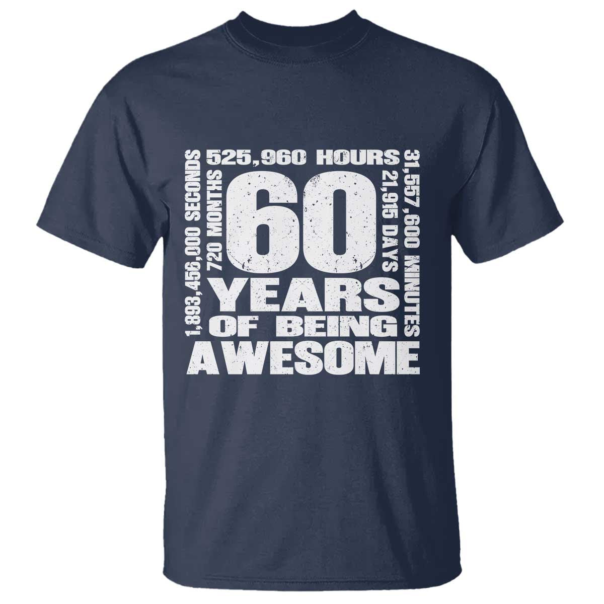 60th Milestone Birthday Gift T Shirt 60 Years Of Being Awesome