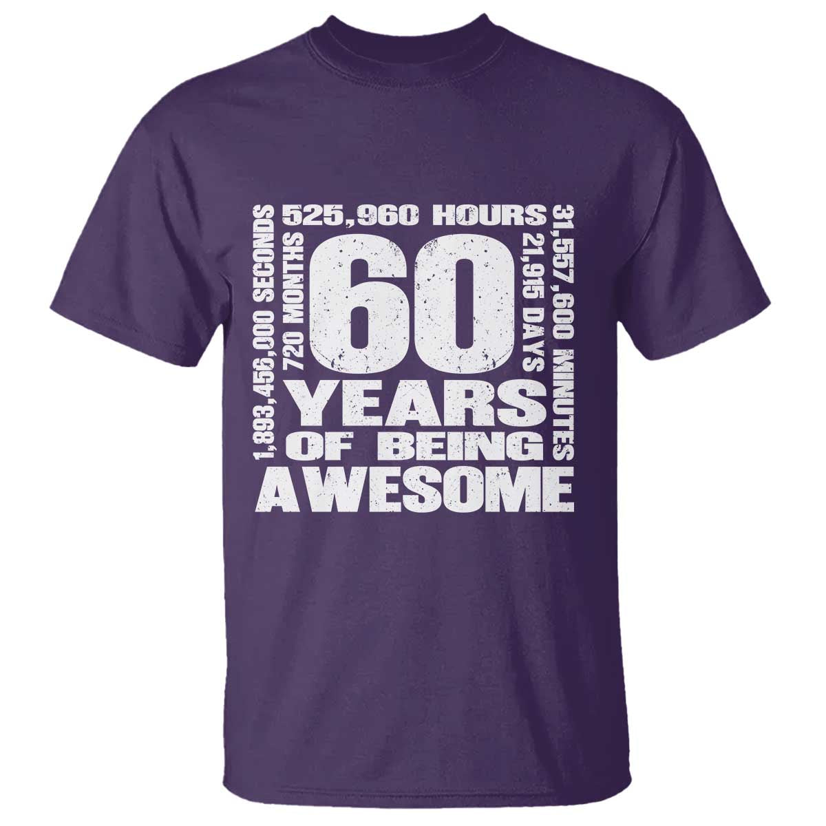 60th Milestone Birthday Gift T Shirt 60 Years Of Being Awesome