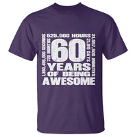 60th Milestone Birthday Gift T Shirt 60 Years Of Being Awesome