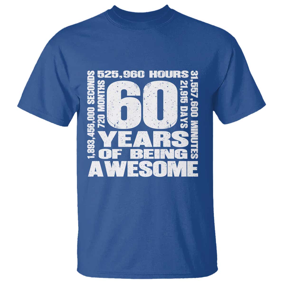 60th Milestone Birthday Gift T Shirt 60 Years Of Being Awesome