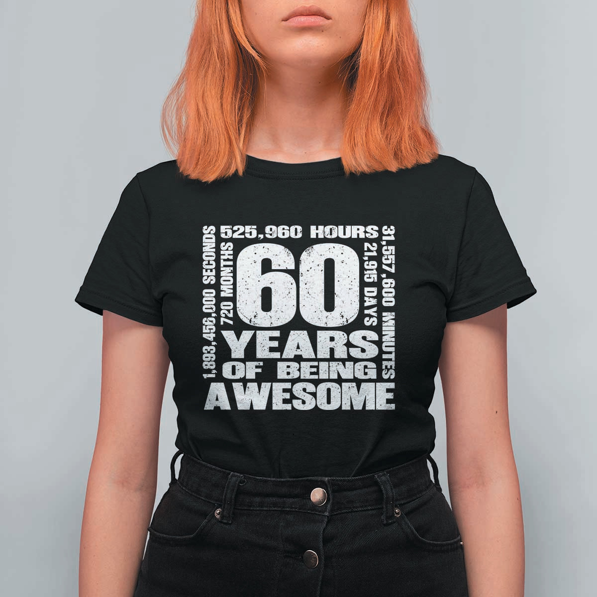 60th Milestone Birthday Gift T Shirt For Women 60 Years Of Being Awesome