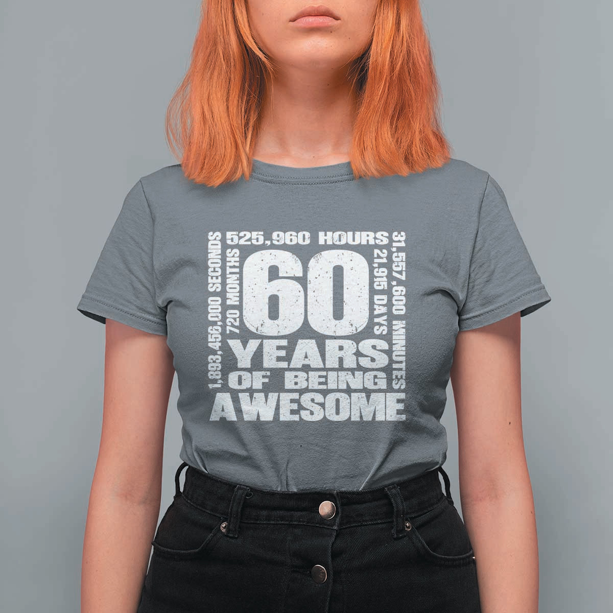 60th Milestone Birthday Gift T Shirt For Women 60 Years Of Being Awesome