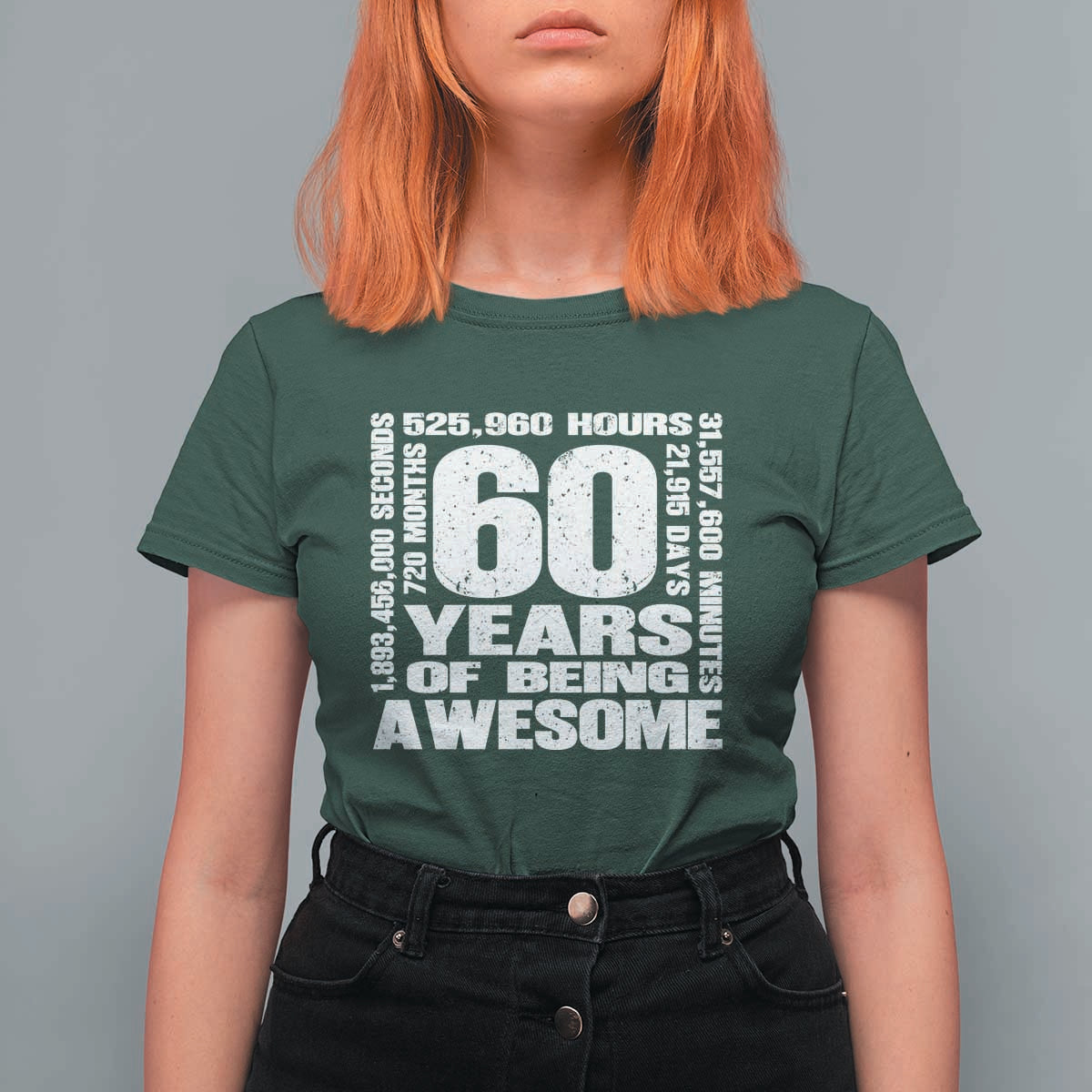 60th Milestone Birthday Gift T Shirt For Women 60 Years Of Being Awesome