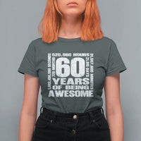 60th Milestone Birthday Gift T Shirt For Women 60 Years Of Being Awesome