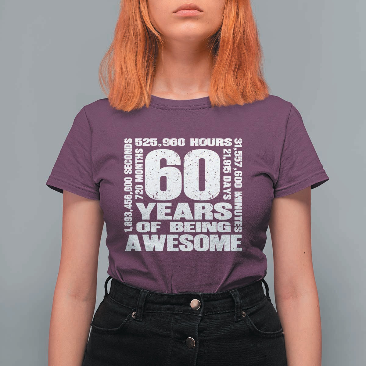 60th Milestone Birthday Gift T Shirt For Women 60 Years Of Being Awesome