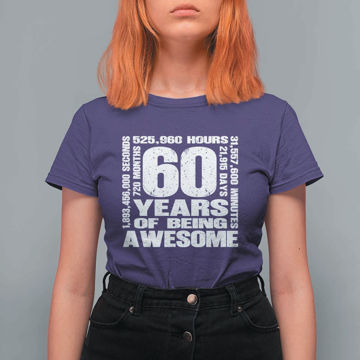 60th Milestone Birthday Gift T Shirt For Women 60 Years Of Being Awesome