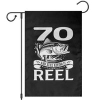 Still Keeping It Reel At 70 Garden Flag Fisherman Birthday Gift