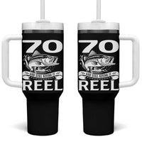 Still Keeping It Reel At 70 Tumbler With Handle Fisherman Birthday Gift