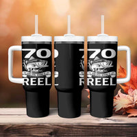 Still Keeping It Reel At 70 Tumbler With Handle Fisherman Birthday Gift