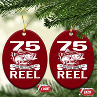 Still Keeping It Reel At 75 Ceramic Ornament Fisherman Birthday Gift