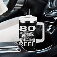 Still Keeping It Reel At 80 Tumbler With Handle Fisherman Birthday Gift