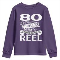 Still Keeping It Reel At 80 Youth Sweatshirt Fisherman Birthday Gift