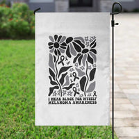 Melanoma Awareness Garden Flag I Wear Black For Myself Skin Cancer Survivor