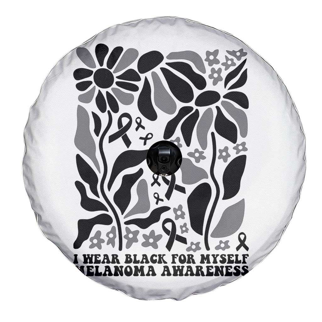 Melanoma Awareness Spare Tire Cover I Wear Black For Myself Skin Cancer Survivor