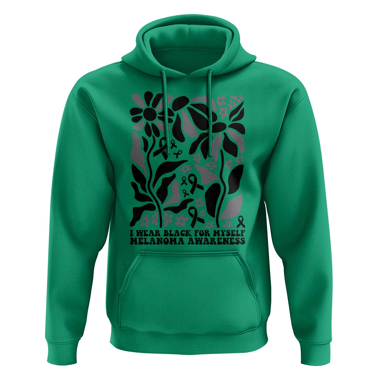 Melanoma Awareness Hoodie I Wear Black For Myself Skin Cancer Survivor