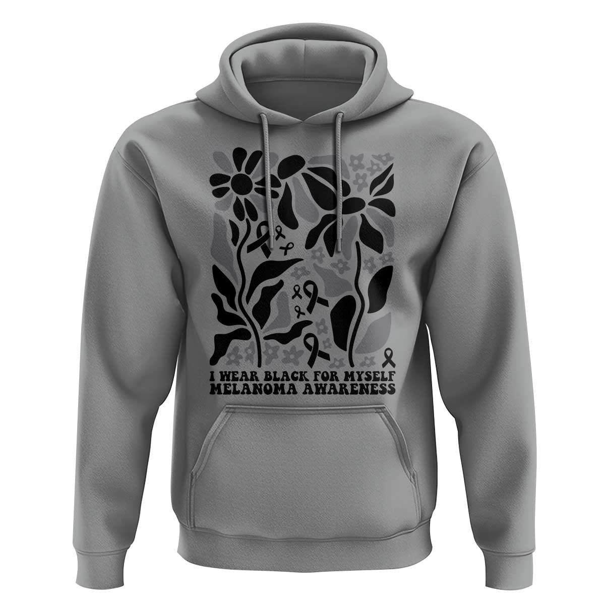 Melanoma Awareness Hoodie I Wear Black For Myself Skin Cancer Survivor
