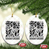 Melanoma Awareness Ceramic Ornament I Wear Black For Myself Skin Cancer Survivor