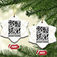 Melanoma Awareness Ceramic Ornament I Wear Black For Myself Skin Cancer Survivor