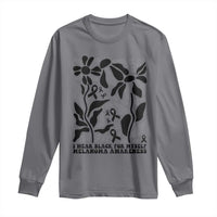 Melanoma Awareness Long Sleeve Shirt I Wear Black For Myself Skin Cancer Survivor