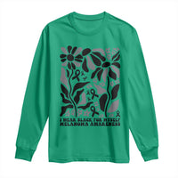 Melanoma Awareness Long Sleeve Shirt I Wear Black For Myself Skin Cancer Survivor