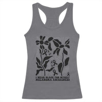 Melanoma Awareness Racerback Tank Top I Wear Black For Myself Skin Cancer Survivor