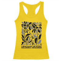 Melanoma Awareness Racerback Tank Top I Wear Black For Myself Skin Cancer Survivor