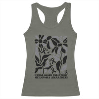 Melanoma Awareness Racerback Tank Top I Wear Black For Myself Skin Cancer Survivor