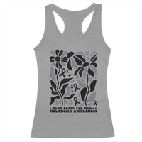 Melanoma Awareness Racerback Tank Top I Wear Black For Myself Skin Cancer Survivor