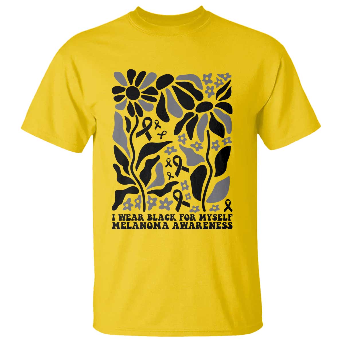 Melanoma Awareness T Shirt I Wear Black For Myself Skin Cancer Survivor
