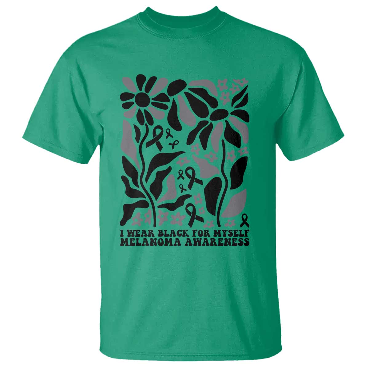 Melanoma Awareness T Shirt I Wear Black For Myself Skin Cancer Survivor