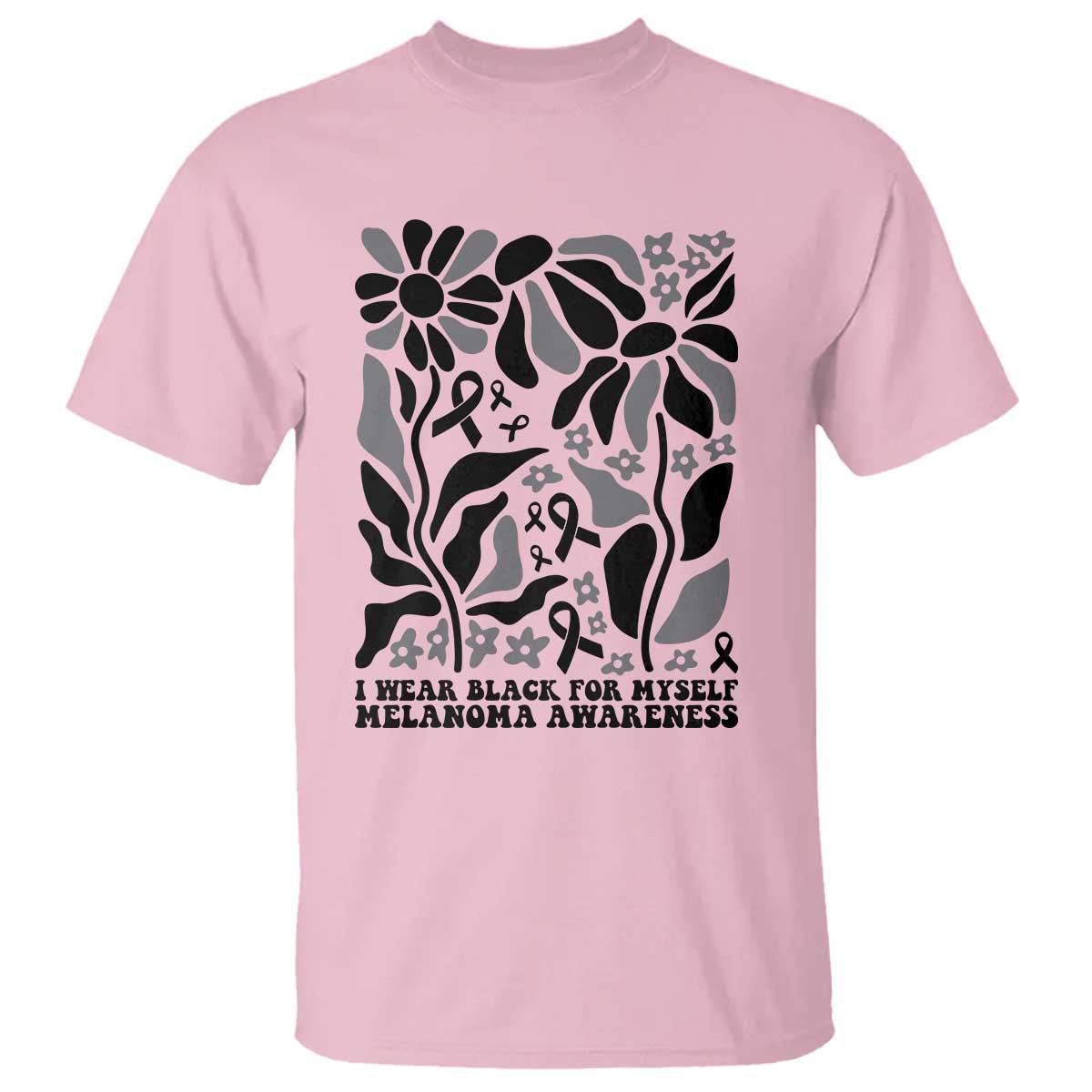 Melanoma Awareness T Shirt I Wear Black For Myself Skin Cancer Survivor