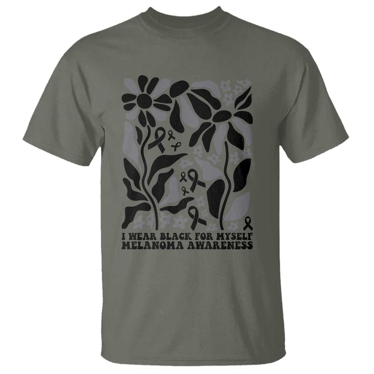 Melanoma Awareness T Shirt I Wear Black For Myself Skin Cancer Survivor