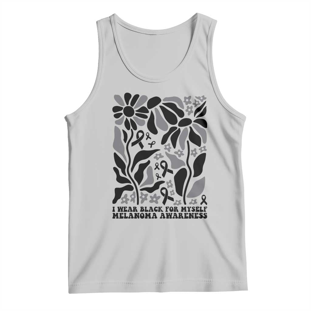 Melanoma Awareness Tank Top I Wear Black For Myself Skin Cancer Survivor